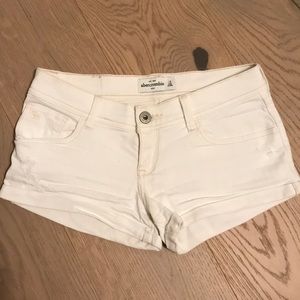 White jean shorts